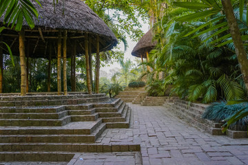 Architecture in the territory of Gurukul - Vedic school for boys in Mayapur, India