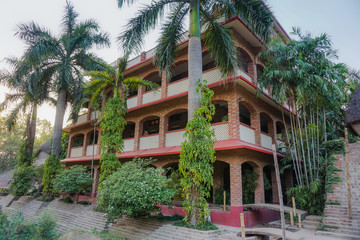 Architecture in the territory of Gurukul - Vedic school for boys in Mayapur, India