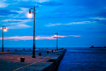 Windy day in the city of Trieste