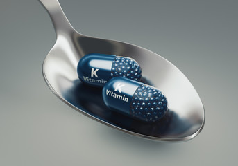 Vitamin pills or capsules, 3d rendering