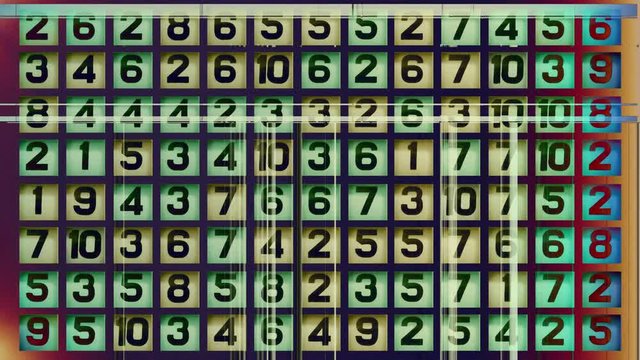 numbers code information clock counting