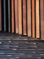 Wooden bridge railing