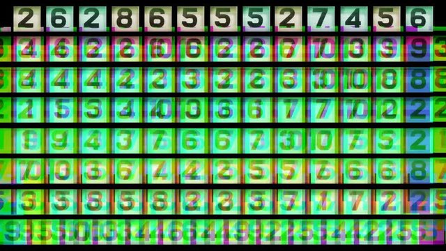 numbers code information clock counting