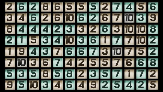 numbers code information clock counting