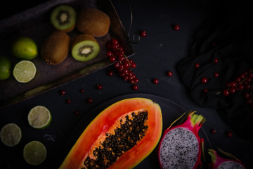 Papaia - Avocado - Dragon fruit