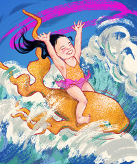 Wild and Free Ocean Girl - 252409075