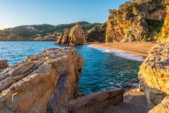 Picturesque nudist beach of Illa Roja (Catalonia, Begur, Spain)
