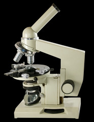 isolated image of a microscope closeup