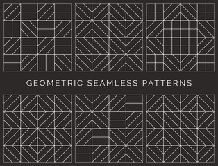 Abstract geometric seamless patterns