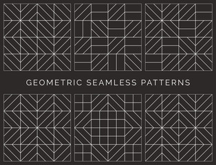 Abstract geometric seamless patterns