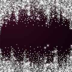 Obraz premium Sparkling silver luxury sparkling confetti. Scatte