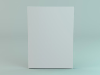 Blank page or notepad for mockup or simulations. 3D