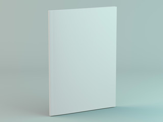 Blank page or notepad for mockup or simulations. 3D