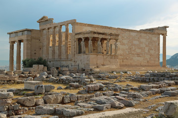 Erechtheion - antique temple in Athenian Acropolis, Greece