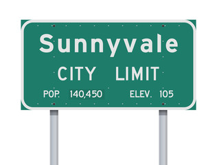 Sunnyvale City Limit road sign