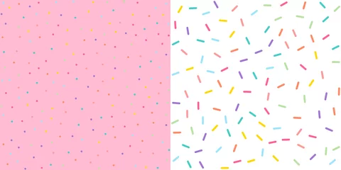 Foto op Plexiglas Seamless Colorful confetti sprinkle pattern wallpaper background. Vector illustration. © vectorplus