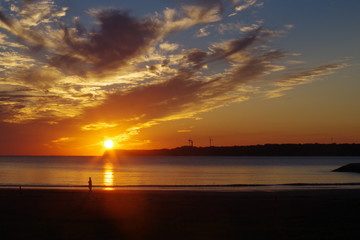 屏風ヶ浦の夕暮れ