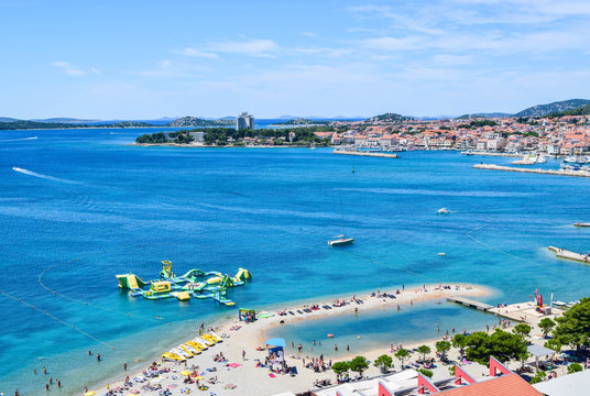 The Vodice cityscape.