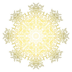 Circular pattern in form of mandala for Henna, Mehndi, tattoo, decoration. Decorative ornament in ethnic oriental style. Coloring book page. Vector illustration. Clipart for your design easy to use