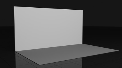 Backdrop 2x4 meters. 3d rendering mockup. Template for your design