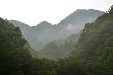 朝靄の小笄と大笄