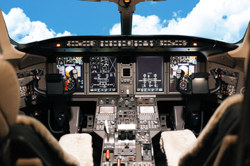Aircraft interior and pilot cockpit