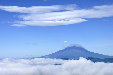 Fototapeta na wymiar 雲海に浮かぶ夏富士