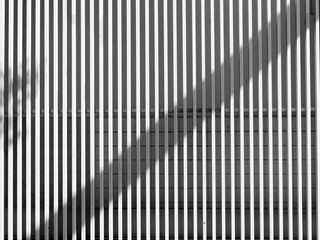black and white architecture metal wall design with light and shadow