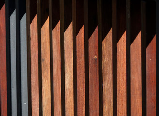 Wooden bridge railing