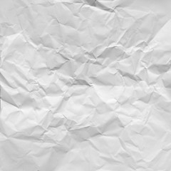 Crumpled white paper background