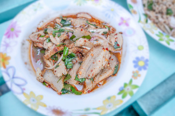 Hot and Spicy Grilled Pork Salad,
