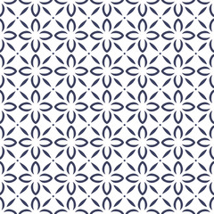 Seamless vector pattern with ornament for tiles