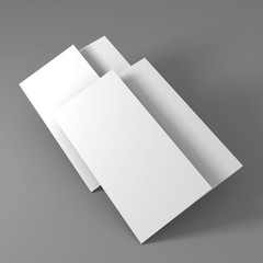 Blank white folder brochure template mockup