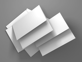 Blank white folder brochure template mockup