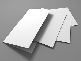 Blank white folder brochure template mockup