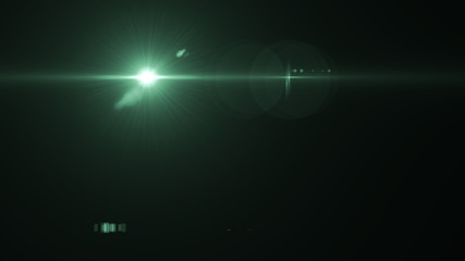Lens Flare light over black background. Easy to add overlay or screen filter over photos	