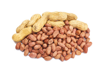 Roasted peanuts peeled and not peeled in shell nutritious delicacy
