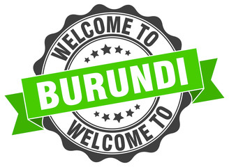 Obraz premium Burundi round ribbon seal