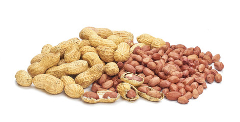 Roasted peanuts peeled and not peeled in shell nutritious delicacy