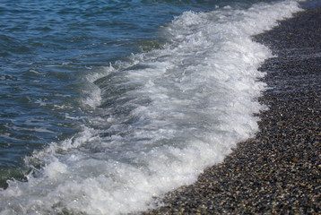 Stone seashore as abstract background