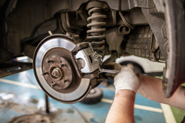 Repair of brake system on car wheels