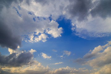 Clouds against blue sky as abstract background