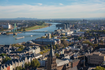 Fototapeta na wymiar City Cologne in the sunlight, Germany