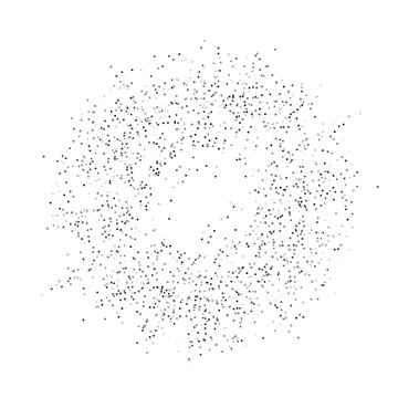 Fototapeta Digital burst pattern with multiple dots. Explosion consist of black particles isolated on white background. Futuristic big data illustration. Abstract dotted concept for galaxy or universe design
