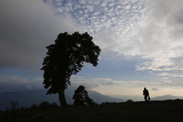 Amazing Nature Landscape and a man