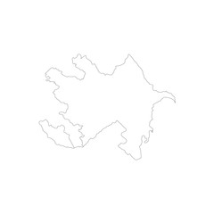 Fototapeta na wymiar Map of Azerbaijan sign
