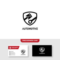 Automotive Logo, Free Business Card - Vector