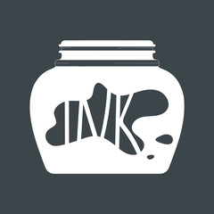 Inkwell. Feater. Ink Spot. Vector illustration