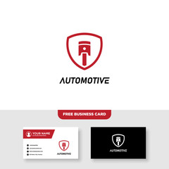 Automotive Logo, Free Business Card - Vector