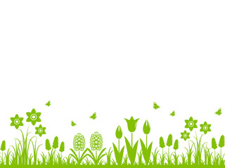 spring flowers border